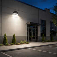45 Watt LED Half Moon Wall Pack - 6300 Lumens - 4000K Cool Light - 120-277V - Bronze Finish - Photocell