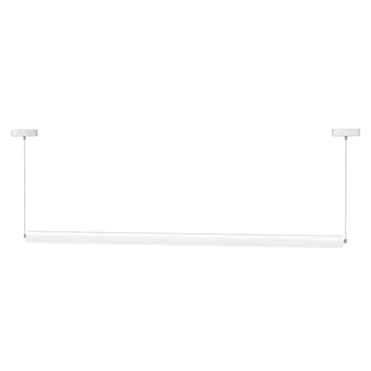 Decorative Linear 360 Degree LED Tube Light - 8 Foot - Multi Watt Selectable 66/70/74/78  Watts - Color Temperature Selectable 27K/30K/35K/40K/50K - White Finish - 120-277V