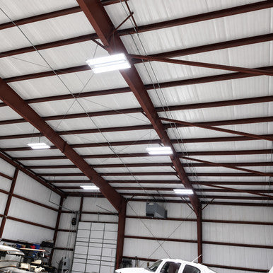90 Watt Linear High Bay LED Light - 11 X 23 Inches - 13500 Lumens - 5000K Daylight - 120-277V - Dimmable - With Motion Sensor