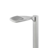D-Series Size 1 LED Area Luminaire, LED, Up to 16112 Lumens, 4000K, 70CRI, Type IV Medium, 120-277V, Square pole mounting, Right rotated optics, Natural aluminum finish, super durable
