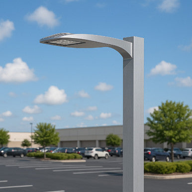 D-Series Size 1 LED Area Luminaire, LED, Up to 14973 Lumens, 4000K, 70CRI, Type IV Medium, 120-277V, Square pole mounting, Natural aluminum finish, super durable