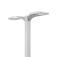 D-Series Size 1 LED Area Luminaire, LED, Up to 20651 Lumens, 4000K, 70CRI, Type IV Medium, 120-277V, Square pole mounting, Left rotated optics, Natural aluminum finish, super durable