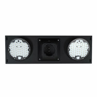 Solar LED Dual Head Post Top Light w/ Rotatable Lights - Dusk To Dawn - Remote Programmable - Extremely Bright - Commercial Grade - 40 Watt - 4800 Lumen Output - Warm White/Daylight Color Switchable