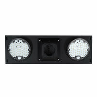 Solar LED Dual Head Post Top Light w/ Rotatable Lights - Dusk To Dawn - Remote Programmable - Extremely Bright - Commercial Grade - 40 Watt - 4800 Lumen Output - Warm White/Daylight Color Switchable