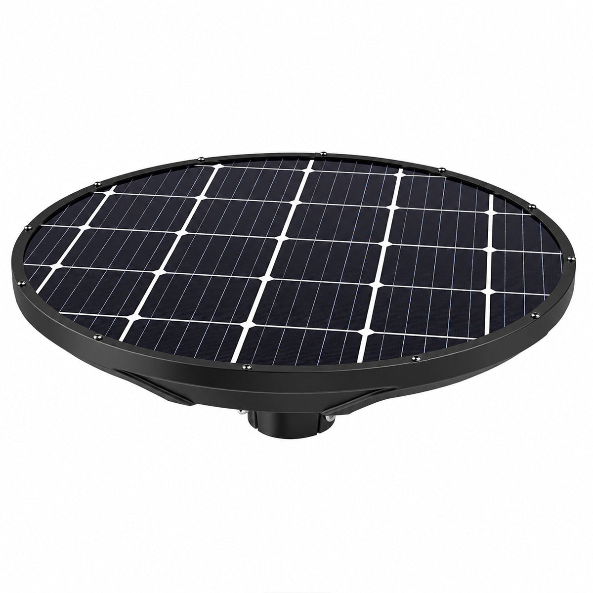 Solar LED Post Top Light w/ Timed Dimming - Dusk To Dawn - 3 Phase Dimming to Preserve Battery - Extremely Bright - Commercial Grade - 40 Watt - 4000 Lumen Output - Warm White/Daylight Color Switchable