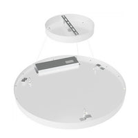 LED Round Suspended Panel Light - 24 Inch - Down Light - Multi Watt Selectable 30/40/50W - Color Selectable 30K/35K/40K - 120-277V - White Finish