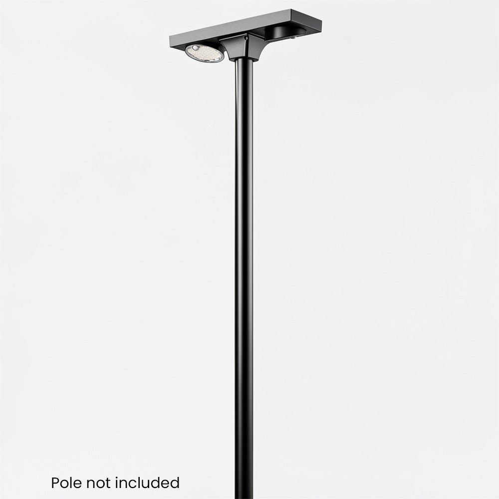 Solar LED Dual Head Post Top Light w/ Rotatable Lights - Dusk To Dawn - Remote Programmable - Extremely Bright - Commercial Grade - 40 Watt - 4800 Lumen Output - Warm White/Daylight Color Switchable