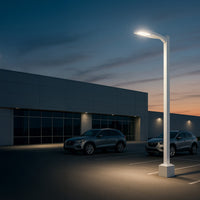 D-Series Size 0 LED Area Luminaire, LED, Up to 18642 Lumens, 5000K, 70CRI, Type IV Medium, 120-277V, Square pole mounting, Field adjustable output, White, super durable