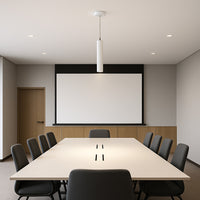 Decorative Linear 360 Degree LED Tube Light - 8 Foot - Multi Watt Selectable 66/70/74/78  Watts - Color Temperature Selectable 27K/30K/35K/40K/50K - White Finish - 120-277V