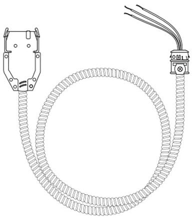QuickFlex Dropcable 120V, 12AWG, 3 Conductor and 1 Ground, 9FT