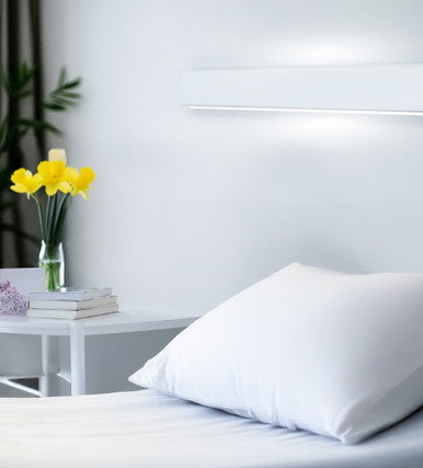 Low Profile Hospital Bed Light - 3 Foot - 20W Uplight - 20W Downlight - 120-277V - Color Temperature Selectable 27K/30K/40K - White Finish