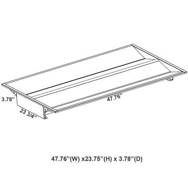 Edge-Lit Wing LED Troffer - Multiwatt 42W/50W - Max 5700 Lumens - 2X4 Foot - Color Tunable 30/35/40/50K - Aperture Optics - Standard Drop Ceiling Mount - 120-277V