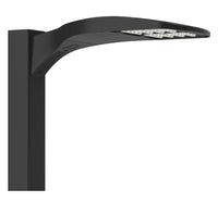 D-Series Size 1 LED Area Luminaire, LED, Up to 10621 Lumens, 4000K, 70CRI, Forward throw medium, 120-277V, Square pole mounting, Black finish,  super durable