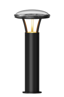 LED Solar Bollard Lights with Remote - Height 36 Inches- 2 Watt - 350 Lumens - Color Selectable 30K/50K - Anchor Bolts & Plate Included - Black Finish