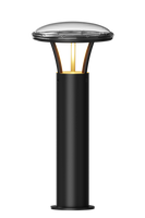 LED Solar Bollard Lights with Remote - Height 36 Inches- 2 Watt - 350 Lumens - Color Selectable 30K/50K - Anchor Bolts & Plate Included - Black Finish
