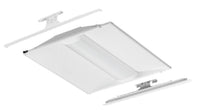 Volumetric Recessed Lighting 2FT x2FT Relight, Nominal 4800 LM high efficiency, Curved,  linear prismatic, eldoLED dimming 1%, 80+ CRI,  3500K