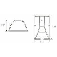 26 Watt LED Mini Wallpack With Photocell - 3500 Lumens - Color Selectable 30K/40K/50K - 120-277V - Bronze Finish