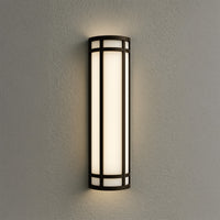 LED Decorative Wall Sconce Bronze Finish 25 Watt - 1,800 Lumens - 6X24 Inches - Color Tunable 30/40/50K