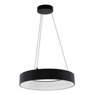 LED Halo Pendant With Up/Down Lights - Suspended Indoor Pendant Fixtures - Multiple Size and Finish Options