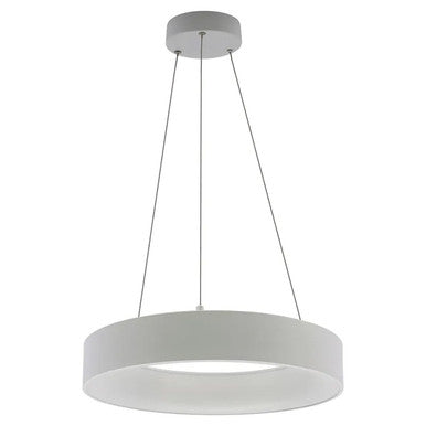 LED Halo Pendant With Up/Down Lights - Suspended Indoor Pendant Fixtures - Multiple Size and Finish Options