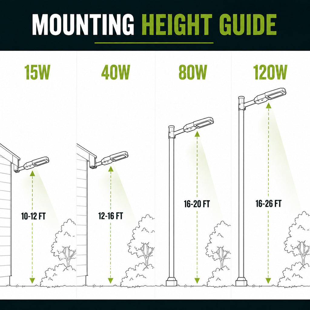 LED Dusk to Dawn Outdoor Solar Lights - Post or Wall Mounted - Choose from Multiple Wattages