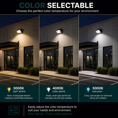 LED Wallpack With Photocell - 150 Watt - 19200 Lumens - 5000K Daylight - 120-277V - Bronze Finish
