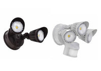 LED Motion Lights - Wall or Soffit Mount Security Lighting - Multi Head Configurations - Different Finishes and Accessories Available