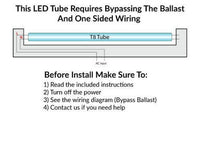 LED T8 Linear Retrofit Bulb - 4 Foot - 18 Watt - 1900 Lumens - 3500K Neutral White - Ballast Bypass Only