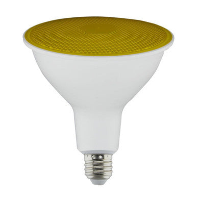 Yellow LED PAR38 Color Bulb - 11.5 Watt - E26 Medium Base - 120V - Dimmable - Wet Rated