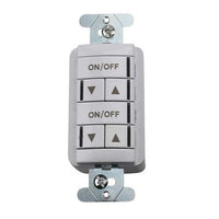 Low Voltage Push-Button Wallpod, 2-Pole, Raise/Lower Dimming, Light Almond
