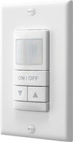 Wall Switch Sensor, Passive Dual Technology, Low Voltage, Raise/Lower Dimming, Gray
