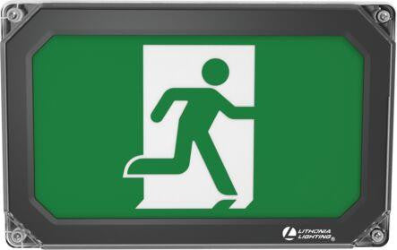 Indura NEMA 4x Running Man Sign,Black,120-347VAC