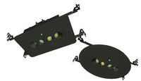 Recessed Emergency Downlight - Black Finish With 90 Minute Battery Back-Up - Oval and rectangle trim plates included