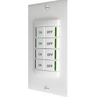 Low Voltage Push-Button Wallpod, Four Pole, Light Almond