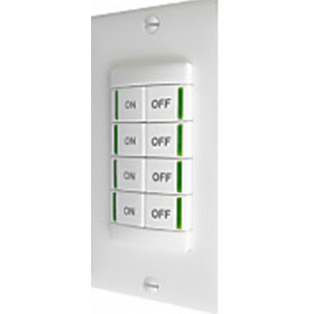 Low Voltage Push-Button Wallpod, Four Pole, Light Almond