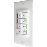 Low Voltage Push-Button Wallpod, Four Pole, Light Almond