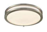 18 Inch LED Designer Flush Mount - 30 Watt - 2200 Lumens - Color Selectable 30K/40K/50K - 120V - Dimmable - Brushed Nickel