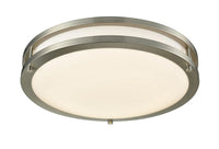 16 Inch LED Designer Flush Mount - 25 Watt - 1800 Lumens - Color Selectable 27K/30K/35K/40K/50K - 120V - Dimmable - Brushed Nickel