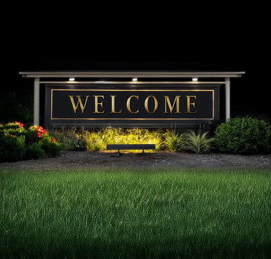 LED Sign Light - 2 Foot - 50 Watts - 3000K Soft Light - 120-277V - Black Finish