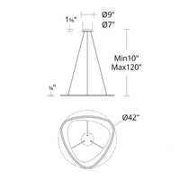 OYSTER 42IN PENDANT 4CCT 3000K - PD-41442-30-BC
