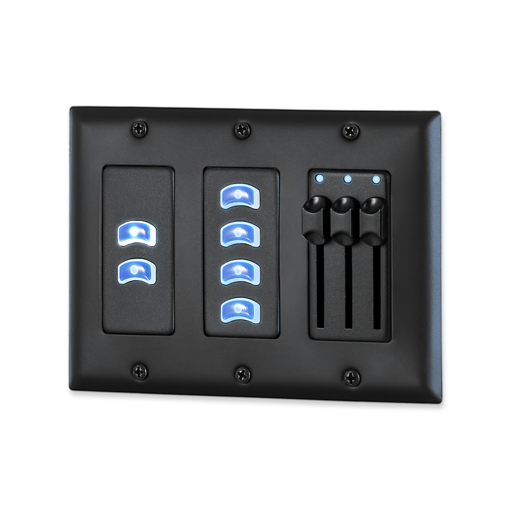 Wall Station Insert,Local,4-Buttons,Black