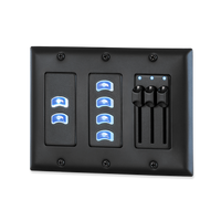 Wall Station Insert,Local,Dual Slider,Black