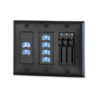 Wall Station Insert,Local,Dual Slider,Black