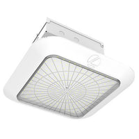 Petroleum Canopy, LED, Switchable Lumens 13, 000Lm, 10, 000Lm, 7, 500Lm, 4000K, Flat Poly Clear Lens, 120-277V, White, Super Durable,