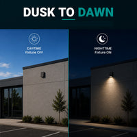 Slim Full Cut Off LED Wall Pack Fixture - 26 Watt - 5000K Daylight - 3800 Lumens - With Photocell