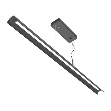 Euro Design Pendant Light - Multiwatt 20W/25W/30W - Max 2500 Lumens Up or Down Light - 4 Foot - Black Finish - Color Tunable 30K/40K/50K - Suspension Cable Mount - 120-277V