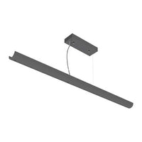 Euro Design Pendant Light - Multiwatt 40W/50W/60W - Max 4500 Lumens Up or Down Light - 8 Foot - Black Finish - Color Tunable 30K/40K/50K - Suspension Cable Mount - 120-277V