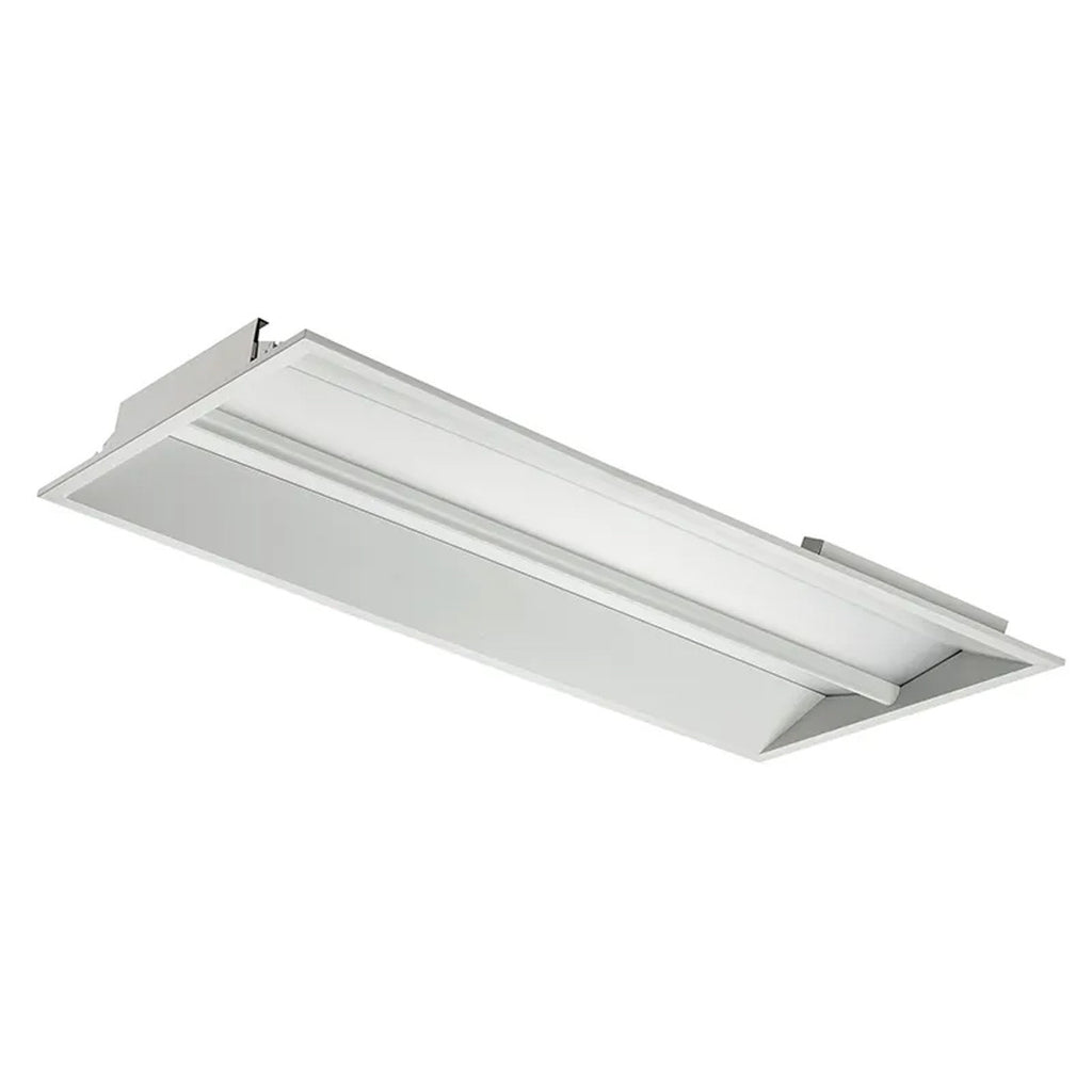 Edge-Lit Wing LED Troffer - Multiwatt 42W/50W - Max 5700 Lumens - 2X4 Foot - Color Tunable 30/35/40/50K - Aperture Optics - Standard Drop Ceiling Mount - 120-277V