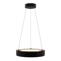 LED Hollow Circle Pendant - 18 Inch - Up-Down Light - 30 Watt - Color Selectable 27K/30K/35K/40K/50K - 120-277V - Black Finish