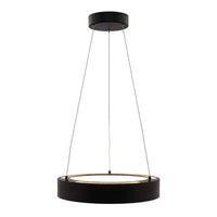 LED Hollow Circle Pendant - 18 Inch - Up-Down Light - 30 Watt - Color Selectable 27K/30K/35K/40K/50K - 120-277V - Black Finish